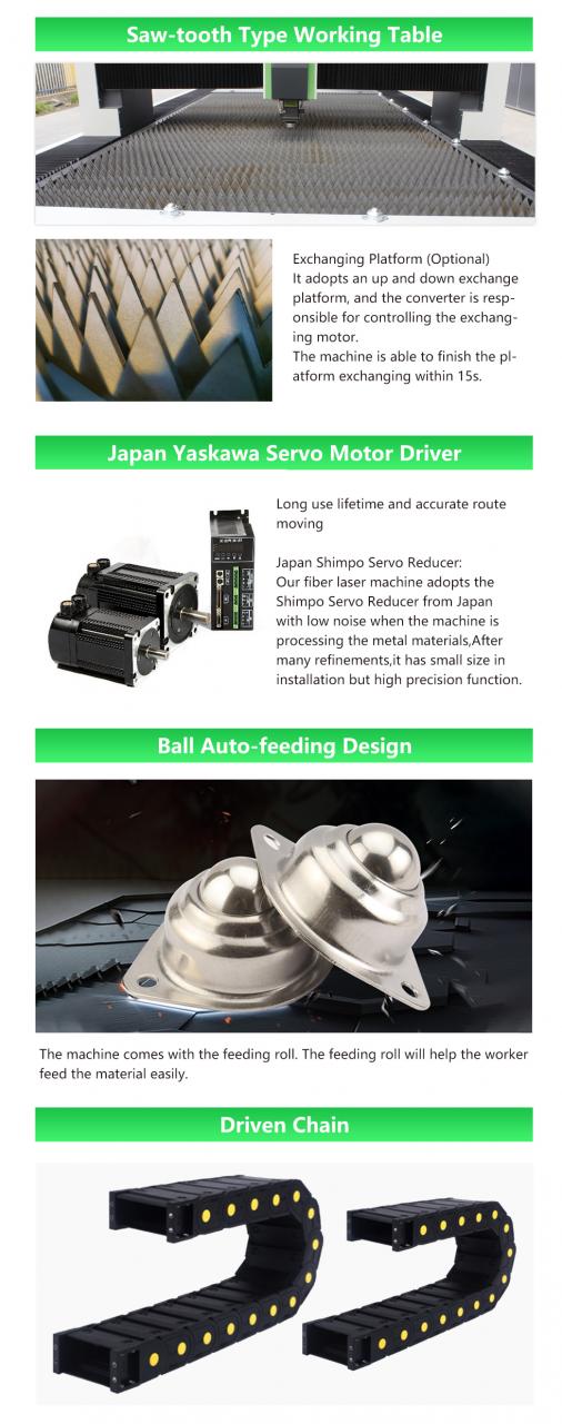 Carbon Iron Aluminum Metal Stainless Steel Cnc Fiber Laser Cutting Machine Süsinikraud-alumiinium metallist roostevabast terasest Cnc-kiudlaseriga lõikamismasin