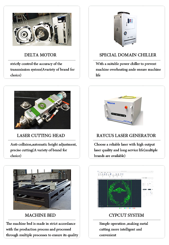 High Power Precision 1000w 1500w 2000w China Fiber Laser Cutting Machine Suure võimsusega täppis 1000w 1500w 2000w Hiina kiudlaseriga lõikamismasin