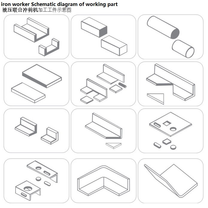 Q35y seeria hüdrauliline raudtöötleja lõikamis- ja stantsimismasin
