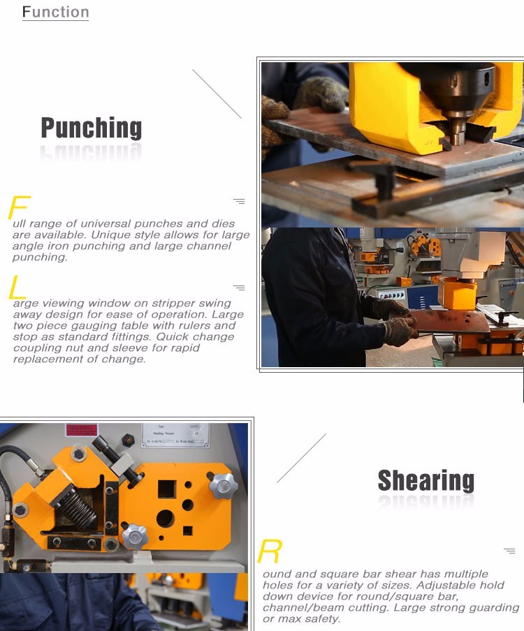 Q35y seeria multifunktsionaalne hüdrauliline rauatööline kombineeritud lõikamis- ja mulgustamismasin