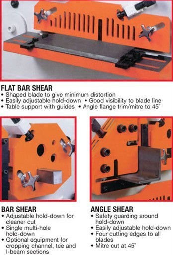 Q35y Series Multifunctional Hydraulic Iron Worker Combined Shearing And Punching Machine Q35y seeria multifunktsionaalne hüdrauliline rauatööline kombineeritud lõikamis- ja mulgustamismasin