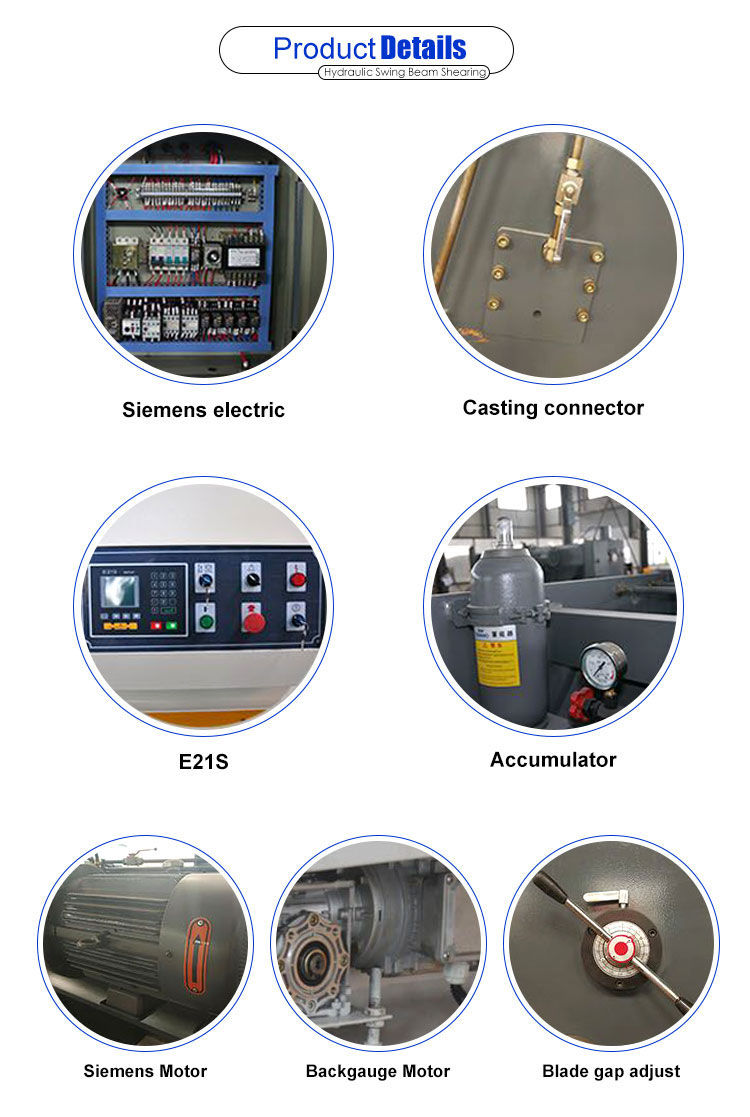 Qc12y-6x5000 Cnc Hydraulic Shearing Machine For Sheet Metal Cutting With Ce Qc12y-6x5000 Cnc hüdrauliline lõikemasin lehtmetalli lõikamiseks Ce-ga